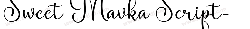 Sweet Mavka Script字体转换